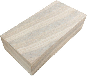 Meridian Furniture Piazza Concrete Coffee Table Art Deco Marble Effect for Indoor Outdoor Patio Living Natural 99029Travertine-CT