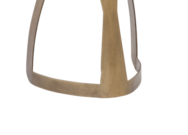 Basset Mirror Vaughan Accent Table - Modern Design With Antique Brass Base & Sandblasted Black Slate Top For Style Brass Iron,Slate 9903-lr-223