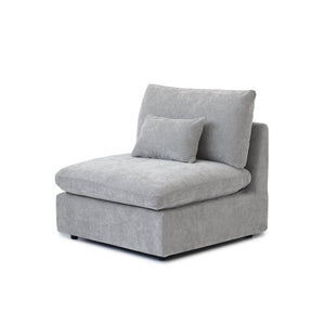English Elm Sky Cloud Slope Sectional Sofa - Modern L-Shaped 4-Seater In Light Gray Linen For Versatile Comfort B341S00030-GIGA