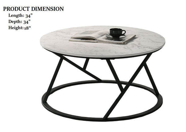 English Elm Contemporary 3-Piece Table Set: Stylish Coffee & End Tables With Abstract Metal Bases In White Finish B2741P392074
