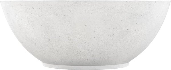 Meridian Furniture Reggio Sculptural Concrete Coffee Table Art Deco Bowl Design for Indoor Outdoor Use 99040White-CT