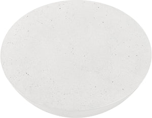 Meridian Furniture Reggio Sculptural Concrete Coffee Table Art Deco Bowl Design for Indoor Outdoor Use 99040White-CT