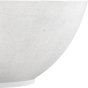 Meridian Furniture Reggio Sculptural Concrete Coffee Table Art Deco Bowl Design for Indoor Outdoor Use 99040White-CT