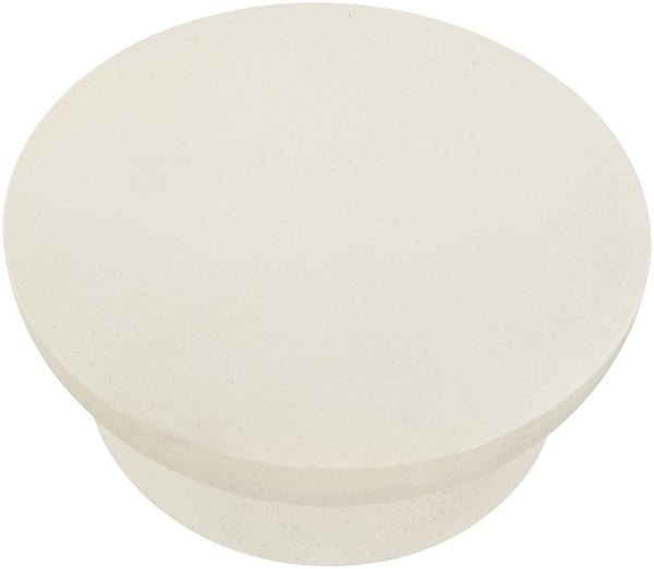 Meridian Furniture Avaya Art Deco Square Fiberglass Coffee Table for Indoor Outdoor Patio and Living Room Use Cream 40" W x 40" D x 16" H 99042Cream-CT