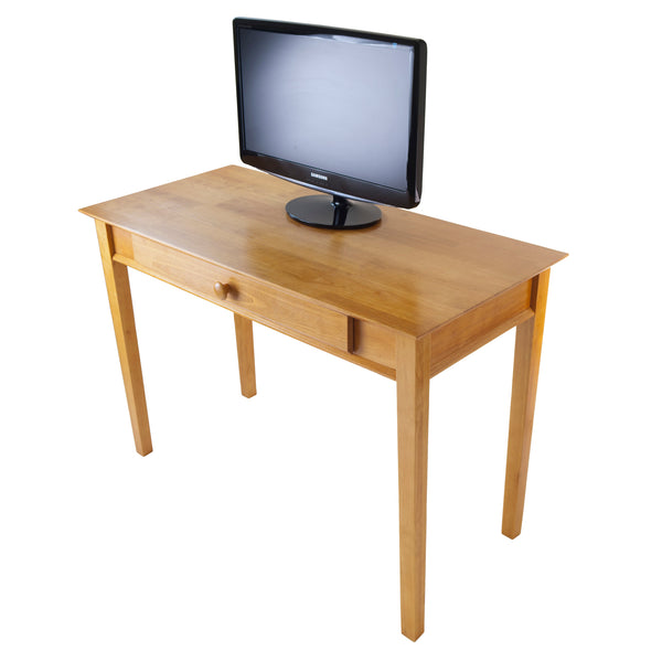Winsome Wood Studio Home Office Computer Desk In Honey - Durable Beech Wood, Pull-out Keyboard Tray, Ample Space Honey Solid Wood 99042-winsome-wood