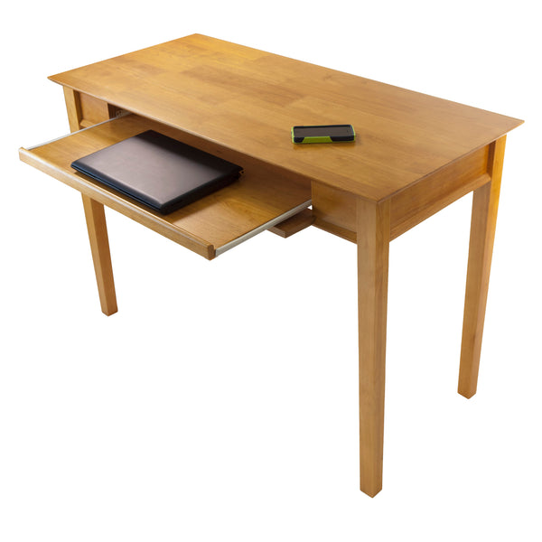 Winsome Wood Studio Home Office Computer Desk In Honey - Durable Beech Wood, Pull-out Keyboard Tray, Ample Space Honey Solid Wood 99042-winsome-wood