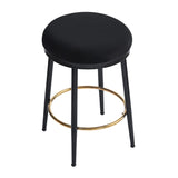 Christopher Knight Home® - Noble House - - 24.75'' Modern Counter Stools Set Of 4,Black Counter Stools With Iron Frame,Sponge Cushion,Footrest,Suitable For Kitchen/Bedroom/Dining Room.