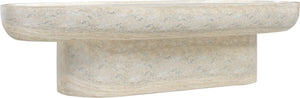 Meridian Furniture Tivoli Travertine Concrete Art Deco Coffee Table for Indoor and Outdoor Living 99049Travertine-CT