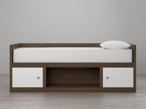 English Elm Sierra Ridge Twin Daybed with Drawer Storage Walnut Finish Farmhouse Two-tone Design B2733S00005