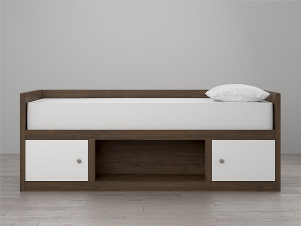 English Elm Sierra Ridge Twin Daybed with Drawer Storage Walnut Finish Farmhouse Two-tone Design B2733S00005