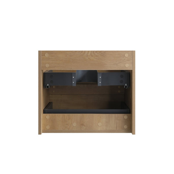 English Elm Alice24-106, Floating Oak Bathroom Vanity Cabinet Two Soft-close Drawers Minimalist Design W1865P147101