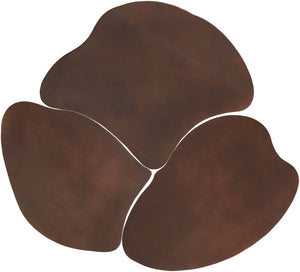 Meridian Furniture Banyan Sculptural Iron Coffee Table with Organic Petal Base for Glam Eclectic Living Rooms Brown 99050Brown-CT