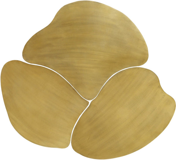 Meridian Furniture Banyan Sculptural Iron Coffee Table with Organic Petal Base for Glam Eclectic Living Rooms Gold 99050Gold-CT