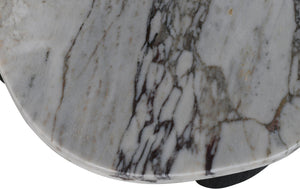 Meridian Furniture Puglia Marble Square Coffee Table with Sculptural Solid Oak Legs for Modern Living Rooms White 99058Viola-CT
