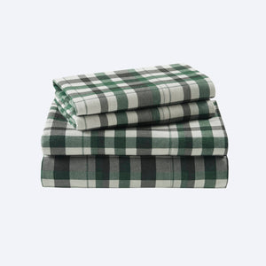 English Elm 3 Twin Cotton Flannel Sheet Set - Cozy Pine Branch Print, Soft Breathable 100% Cotton Bedding Green Multi 13.78 L x 10.63 W x 4.25 H B035P381356