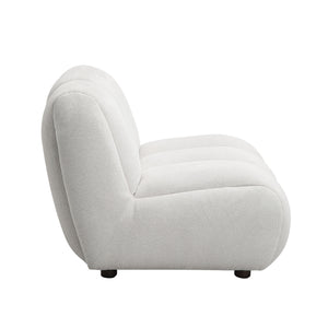 English Elm Manilla Ivory White Linen 2-Piece Sectional Sofa with Chaise & Armless Chair, Modern Deep Seat Plush B2726S00518