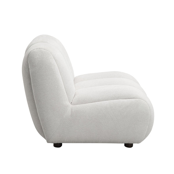 English Elm Manilla Ivory White Linen 2-Piece Sectional Sofa with Chaise & Armless Chair, Modern Deep Seat Plush B2726S00518
