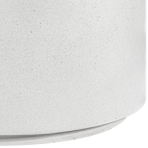 Meridian Furniture Imperia Sculptural Concrete Coffee Table Art Deco Inspired for Indoor Outdoor Living Spaces White 43.5" W x 28.75" D x 19" H 99060White-CT-2PC