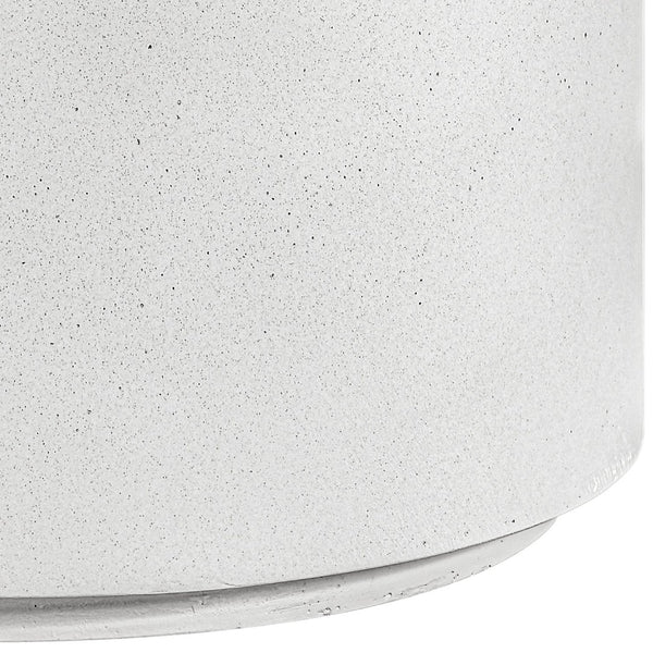 Meridian Furniture Imperia Sculptural Concrete Coffee Table Art Deco Inspired for Indoor Outdoor Living Spaces White 43.5" W x 28.75" D x 19" H 99060White-CT-2PC