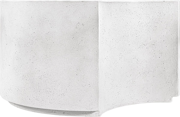 Meridian Furniture Imperia Sculptural Concrete Coffee Table Art Deco Inspired for Indoor Outdoor Living Spaces White 28.75" W x 28.75" D x 16.25" H 99060White-CT