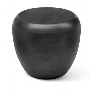 Meridian Furniture Capsule Sculptural Cast Aluminum Side Table with Elegant Finish for Modern Living Room Accent Black 99062Black-ET