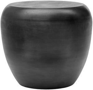 Meridian Furniture Capsule Sculptural Cast Aluminum Side Table with Elegant Finish for Modern Living Room Accent Black 99062Black-ET