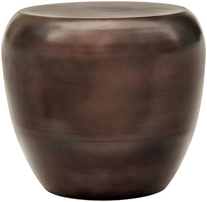 Meridian Furniture Capsule Sculptural Cast Aluminum Side Table with Elegant Finish for Modern Living Room Accent Brown 99062Brown-ET