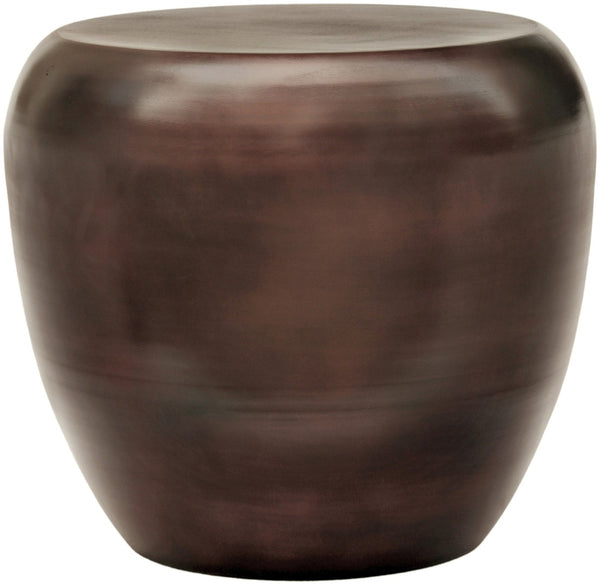 Meridian Furniture Capsule Sculptural Cast Aluminum Side Table with Elegant Finish for Modern Living Room Accent Brown 99062Brown-ET