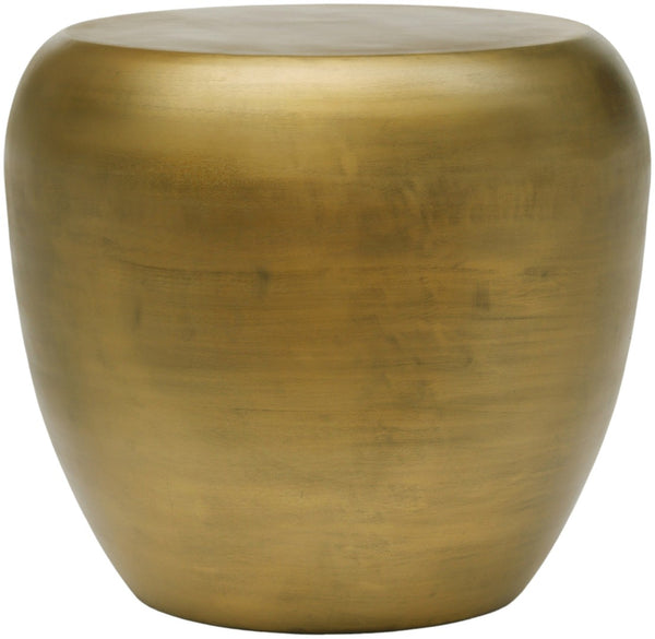 Meridian Furniture Capsule Sculptural Cast Aluminum Side Table with Elegant Finish for Modern Living Room Accent Gold 99062Gold-ET