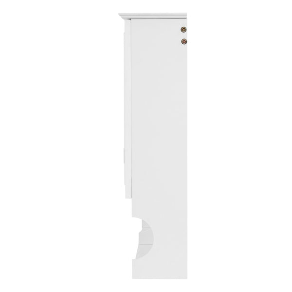 English Elm 55 Inch Wall Mount Medicine Cabinet Dual Mirrored Doors Soft Close Bathroom Vanity Storage N710P401337K