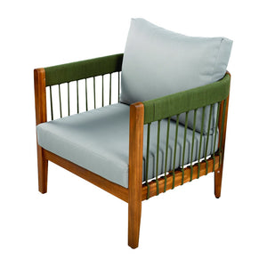 English Elm Christopher Knight Home® - [Set Of 2] Stylish Acacia Wood Outdoor Lounge Chairs With Handwoven Rope & Water-Resistant Cushions N767P265743E_2