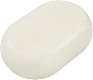 Meridian Furniture Pebble Shaped Fiberglass Concrete Coffee Table for Indoor Outdoor Organic Modern Living Spaces 36" W x 24" D x 14" H 99065Cream-CT