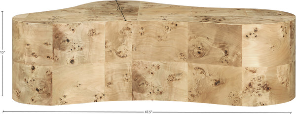 Zaire Burl Coffee Table 99067Burl-CT Meridian Furniture