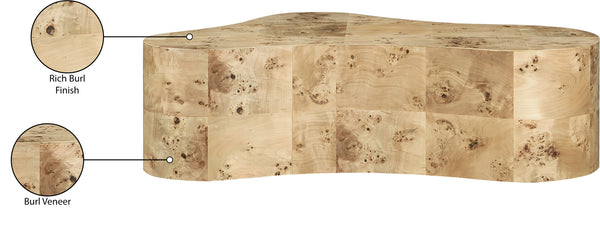 Zaire Burl Coffee Table 99067Burl-CT Meridian Furniture