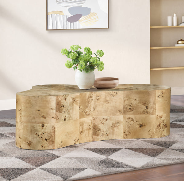 Zaire Burl Coffee Table 99067Burl-CT Meridian Furniture