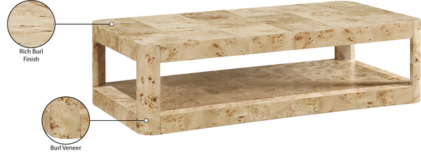 Reeves Burl Coffee Table 99068Burl-CT Meridian Furniture