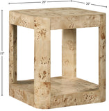 Reeves Burl End Table 99068Burl-ET Meridian Furniture