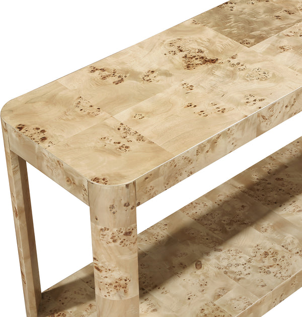 Reeves Burl Console Table 99068Burl-ST Meridian Furniture
