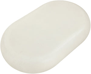 Meridian Furniture Pebble Shaped Fiberglass Concrete Coffee Table for Indoor Outdoor Organic Modern Living Spaces 59" W x 37" D x 14" H 99069Cream-CT