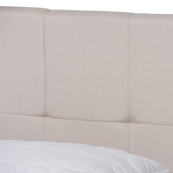 Baxton Studio Baxton Studio Netti Modern Queen Platform Bed with Storage Drawers & Biscuit Tufted Upholstery Netti-Beige-Queen