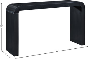 Meridian Furniture Toulon Oak Veneer Console Table Slim Contemporary Entryway Accent for Living Room Decor Black 99072Black-T