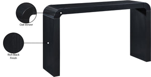 Meridian Furniture Toulon Oak Veneer Console Table Slim Contemporary Entryway Accent for Living Room Decor Black 99072Black-T