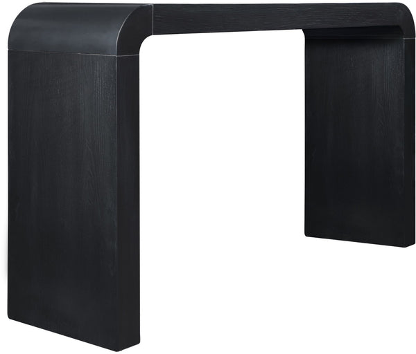 Meridian Furniture Toulon Oak Veneer Console Table Slim Contemporary Entryway Accent for Living Room Decor Black 99072Black-T