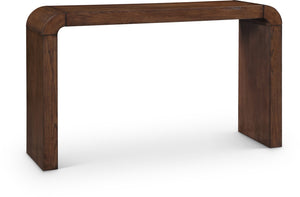 Meridian Furniture Toulon Oak Veneer Console Table Slim Contemporary Entryway Accent for Living Room Decor Brown 99072Brown-T