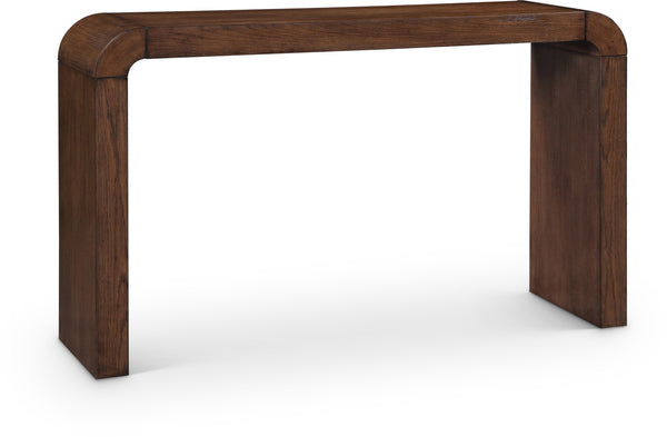 Meridian Furniture Toulon Oak Veneer Console Table Slim Contemporary Entryway Accent for Living Room Decor Brown 99072Brown-T