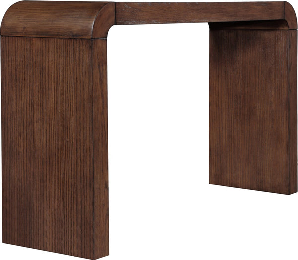 Meridian Furniture Toulon Oak Veneer Console Table Slim Contemporary Entryway Accent for Living Room Decor Brown 99072Brown-T