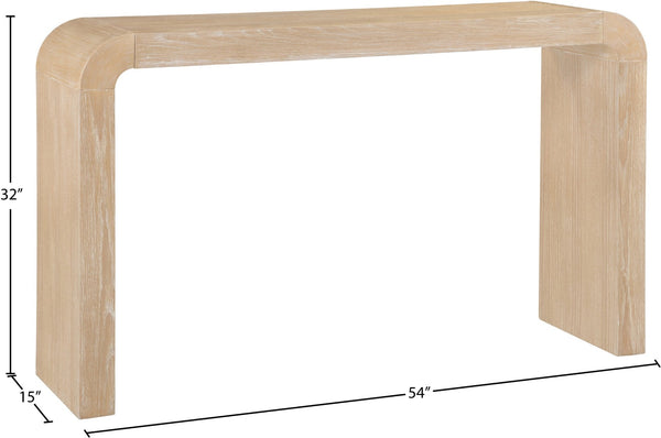 Meridian Furniture Toulon Oak Veneer Console Table Slim Contemporary Entryway Accent for Living Room Decor Natural 99072Oak-T