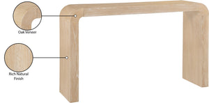 Meridian Furniture Toulon Oak Veneer Console Table Slim Contemporary Entryway Accent for Living Room Decor Natural 99072Oak-T