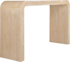 Meridian Furniture Toulon Oak Veneer Console Table Slim Contemporary Entryway Accent for Living Room Decor Natural 99072Oak-T