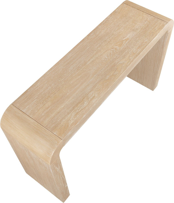 Meridian Furniture Toulon Oak Veneer Console Table Slim Contemporary Entryway Accent for Living Room Decor Natural 99072Oak-T